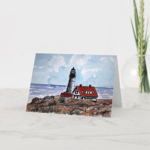 Leuchtturm-Grußkarte Karte