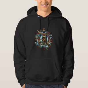 Leuchtturm Hamburg im Coolen Retro Tattoo Style Hoodie