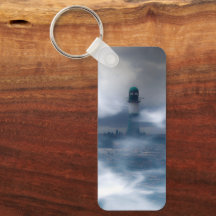 Leuchtturm im Sturm - Ostsee-Schlüsselanhänger