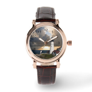 Leuchtturm in einem Sturm Armbanduhr