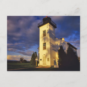 Leuchtturm in Escanaba UP Michigan Postkarte