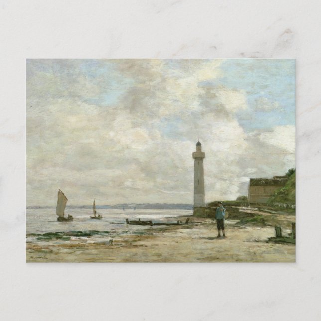 Leuchtturm in Honfleur, 1864-66 (Öl auf Tafel) Postkarte (Vorderseite)