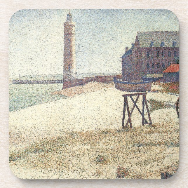 Leuchtturm in Honfleur Getränkeuntersetzer (Vorderseite)