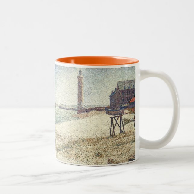 Leuchtturm in Honfleur Zweifarbige Tasse (Rechts)
