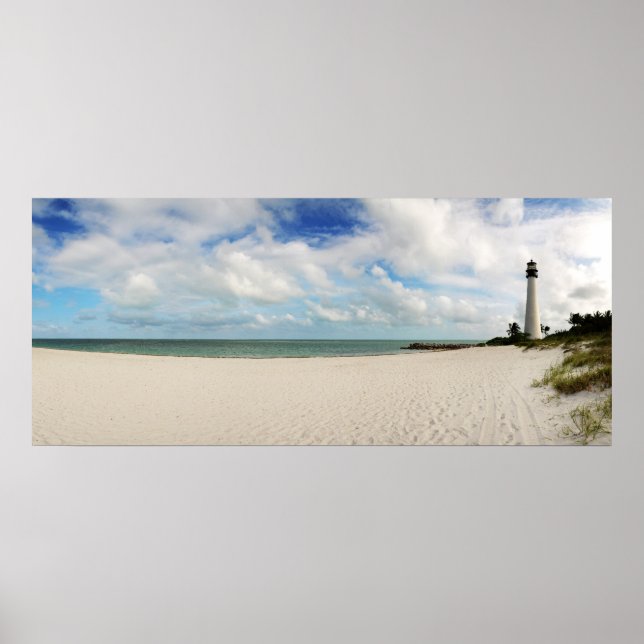 Leuchtturm in Miami Poster (Vorne)