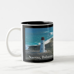 Leuchtturm in Nassau in den Bahamas auf Zweifarbige Tasse