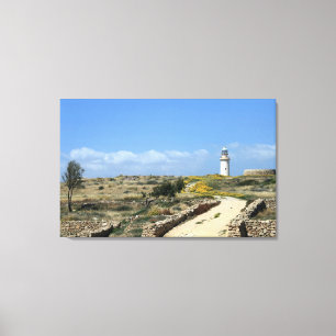 Leuchtturm in Paphos Leinwanddruck