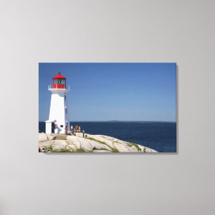 Leuchtturm in Peggy's Cove, Nova Scotia, Kanada. Leinwanddruck