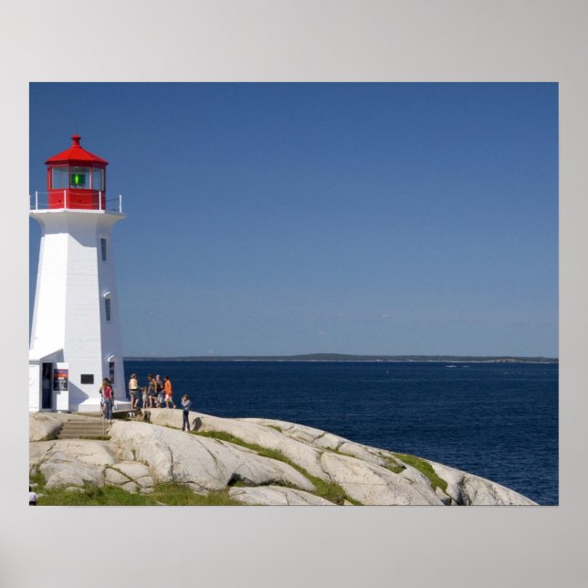 Leuchtturm in Peggy's Cove, Nova Scotia, Kanada. Poster (Vorne)