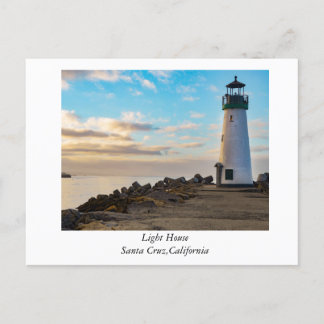 Leuchtturm in Santa Cruz, Kalifornien Postkarte