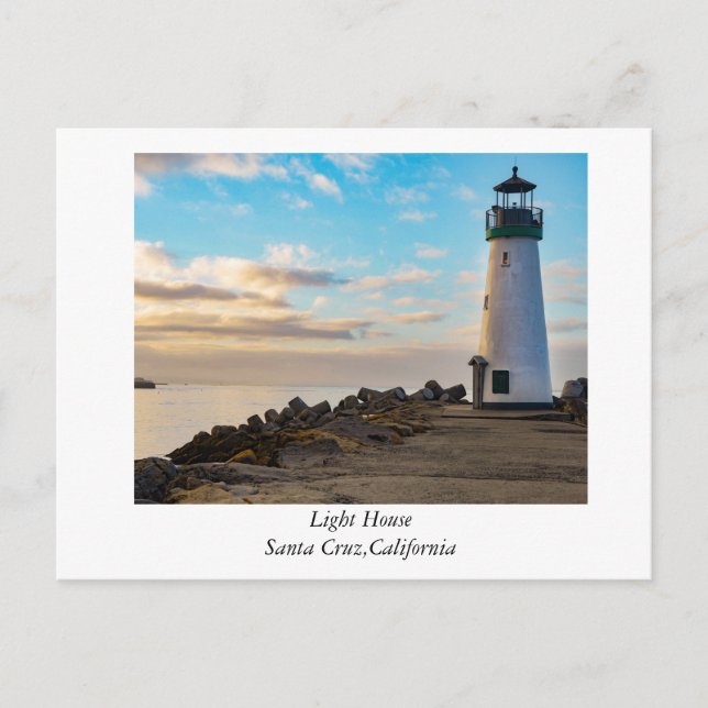 Leuchtturm in Santa Cruz, Kalifornien Postkarte (Vorderseite)