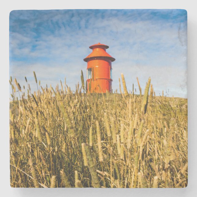Leuchtturm in Stykisholmur, Island Steinuntersetzer (Vorderseite)