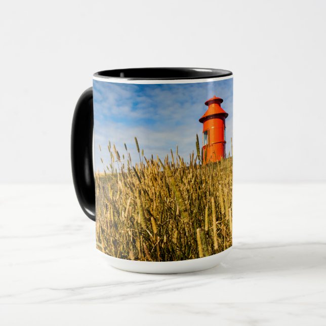 Leuchtturm in Stykisholmur, Island Tasse (Vorderseite Links)