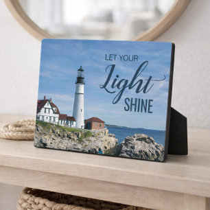 Leuchtturm Inspirierendes Zitat  Fotoplatte