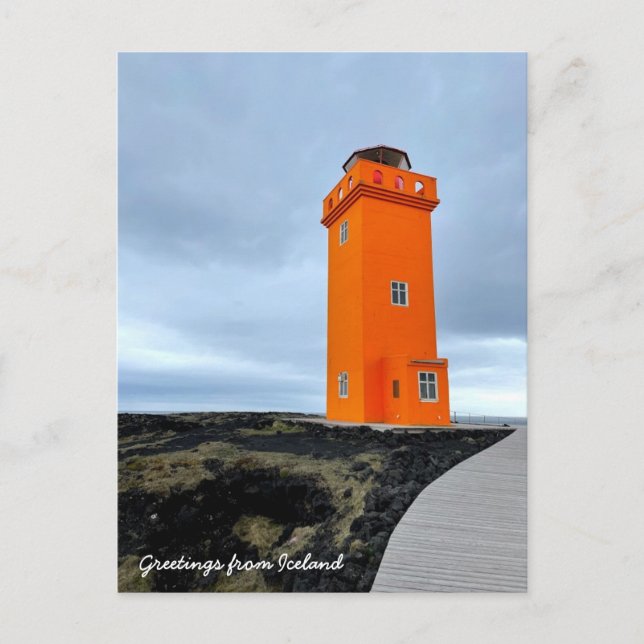 Leuchtturm Islands - Postkarte (Vorderseite)