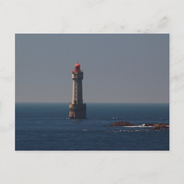 Leuchtturm (Jument Finistère France) Postkarte (Vorderseite)
