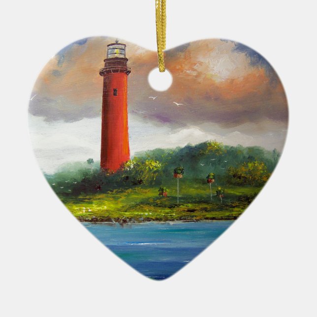 Leuchtturm Jupiters Florida Keramikornament (Vorne)