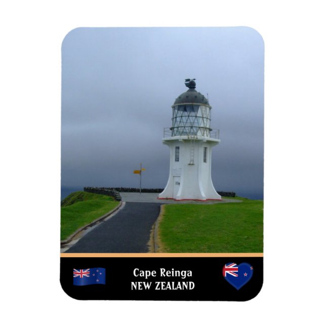 Leuchtturm & Kap Reinga - Maori / Neuseeland Magnet (Vertikal)