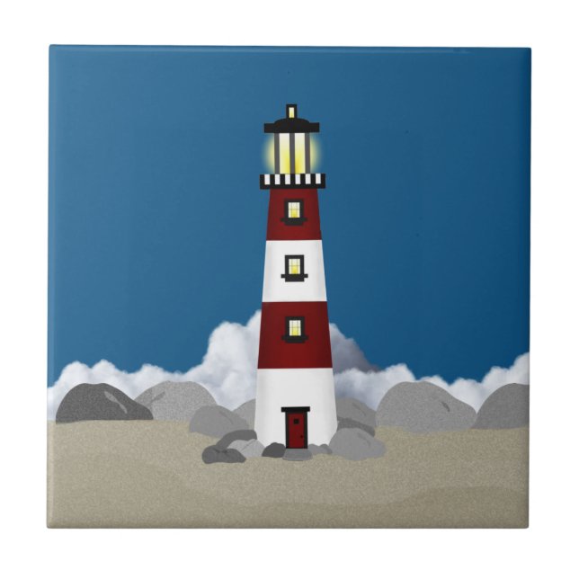 Leuchtturm-Keramik-Fliese Fliese (Vorderseite)