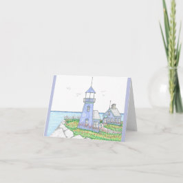 Leuchtturm-Klapp-Grußkarte Karte