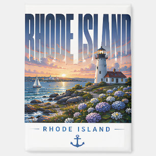 Leuchtturm Küsten-Ozean-Flucht Rhode Island Magnet