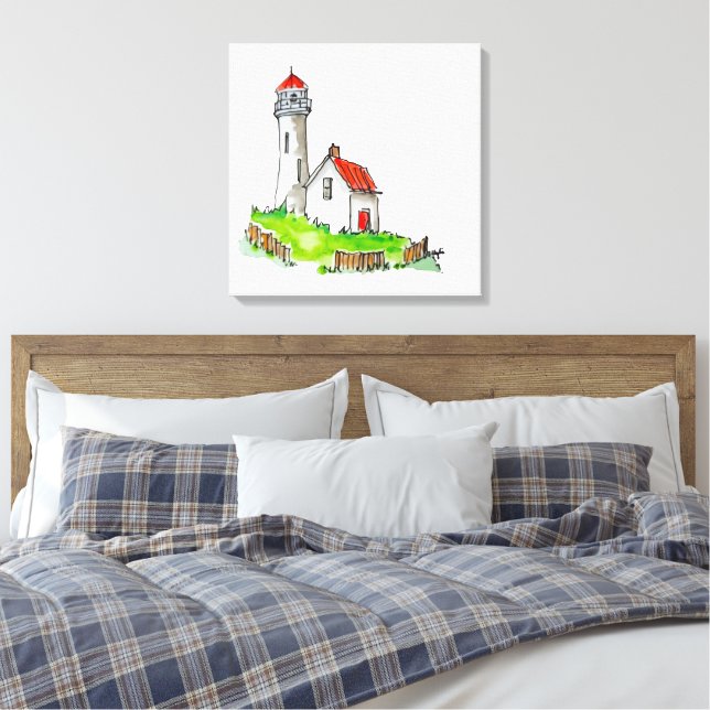 Leuchtturm Leinwanddruck (Insitu (Schlafzimmer))