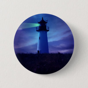 Leuchtturm-Leuchtfeuer-runder Knopf Button