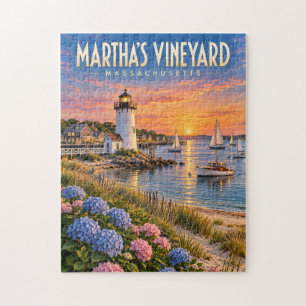 Leuchtturm Martha's Vineyard Sunset Massachusetts 