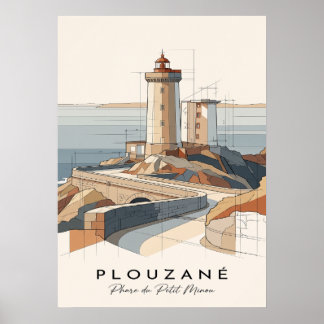 Leuchtturm Minou, Plouzané Poster