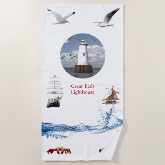 Leuchtturm mit großen Betten Strandtuch