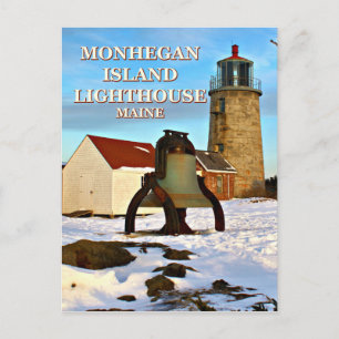 Leuchtturm Monhegan Island, Maine Postkarte