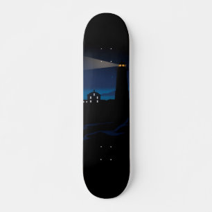 Leuchtturm - Nacht Skateboard