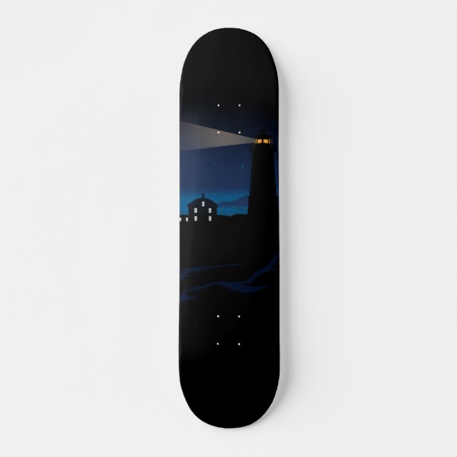 Leuchtturm - Nacht Skateboard (Vorne)