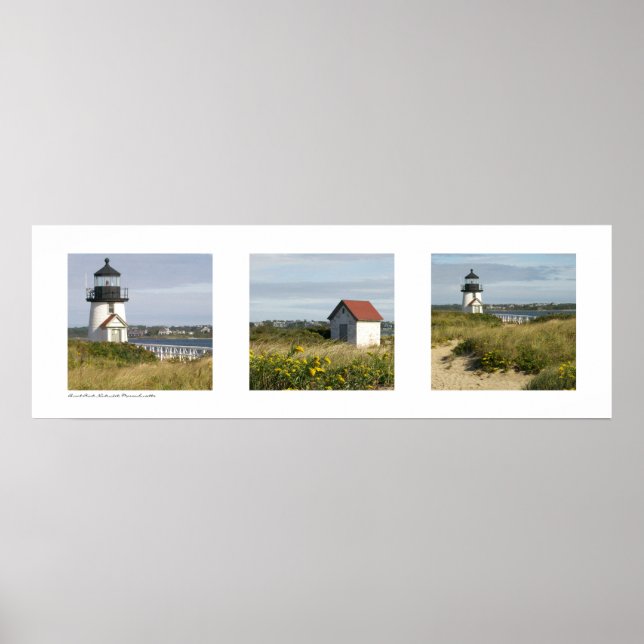 Leuchtturm Nantucket, Massachusetts Triptych Poster (Vorne)