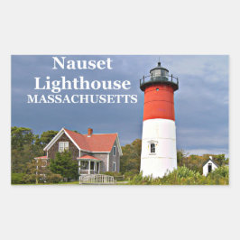 Leuchtturm Nauset, Cape Cod, Massachusetts-Aufkleb Rechteckiger Aufkleber