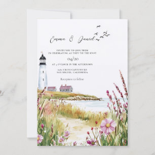 Leuchtturm Nautical Hochzeit Einladung