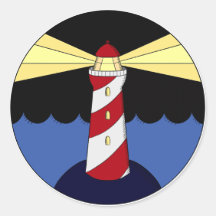 Leuchtturm Nautikaufkleber