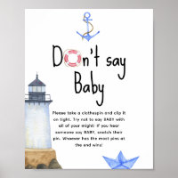 Leuchtturm nautisch - Sag nicht Baby
