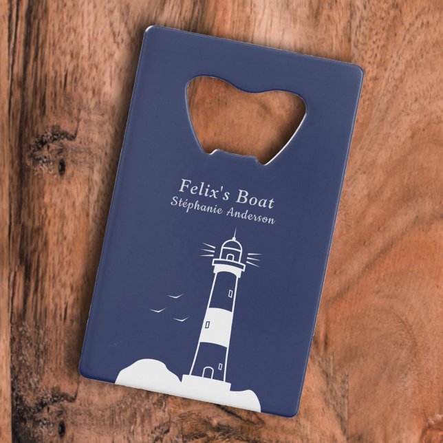 Leuchtturm Navy Blue Geldbeutel Flaschenöffner (Lighthouse Navy Blue Bottle Opener)