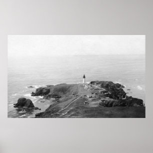 Leuchtturm Newports, Oregon Yaquina vom Golf Poster