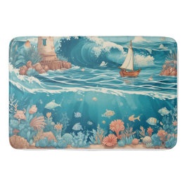 Leuchtturm & Ocean Dreamscape Badematte