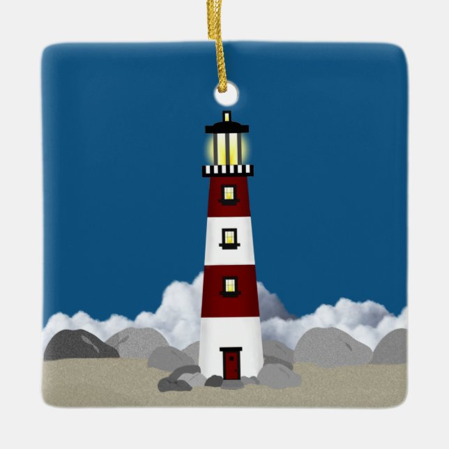 Leuchtturm Ornament (Vorderseite)