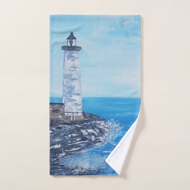 Leuchtturm Ozeanszene Handtuch (Handtuch)