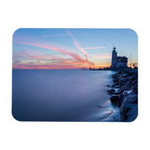 Leuchtturm Paard van Marken in einem blauen Magnet