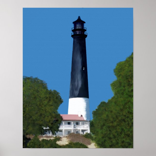 Leuchtturm Pensacola Poster (Vorne)