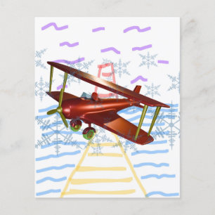 Leuchtturm Pier Biplane Blue Waves Flyer