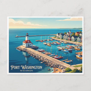 Leuchtturm Port Washington Wisconsin Postkarte