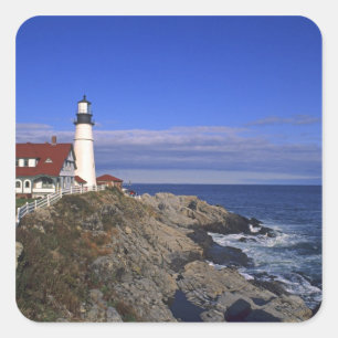 Leuchtturm Portland Head Light Maine Quadratischer Aufkleber