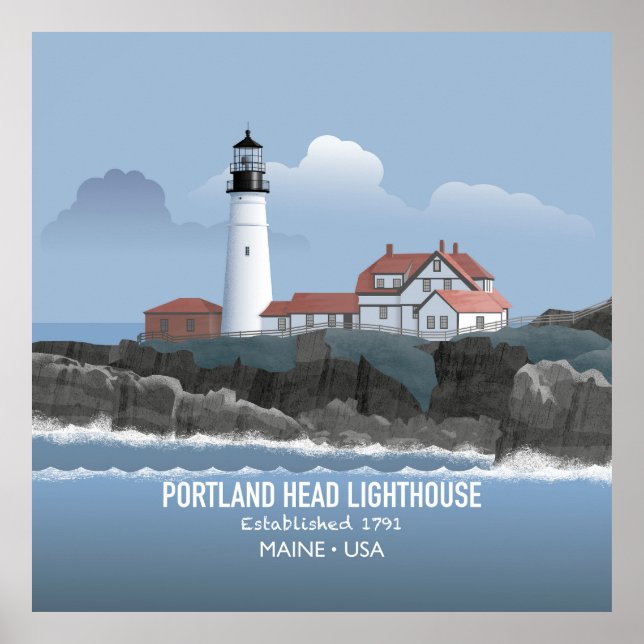 Leuchtturm Portland Head Poster (Vorne)