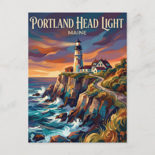 Leuchtturm Portland Head USA Postkarte
